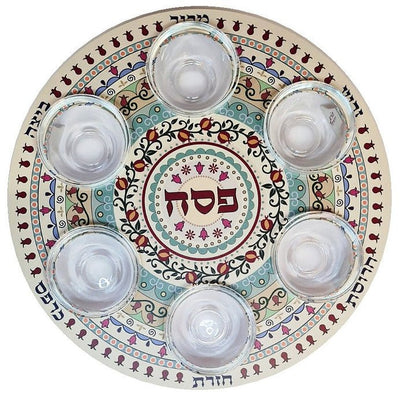 Seder Plate with Pomegranate Design - The Weitzman Museum Store - 783934