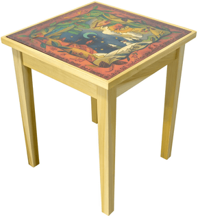 Serene Seasons Glass End Table - The Weitzman Museum Store - 