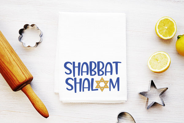 Shabbat Shalom Kitchen Towel - The Weitzman Museum Store - 