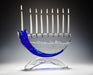 Shofar Menorah Blue w/Glass Base - The Weitzman Museum Store - mnshfcg