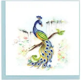Posing Peacock Quilling Card