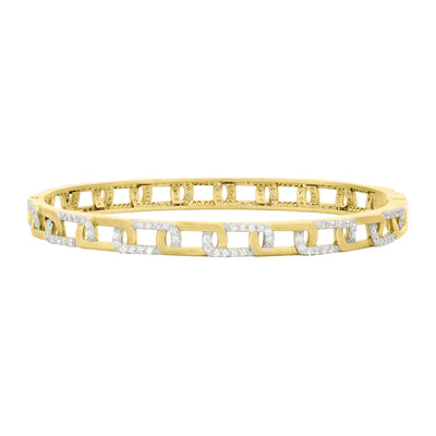 Signature Grit Pave Chain Link Hinged Bangle - The Weitzman Museum Store - PYZB080231B - H