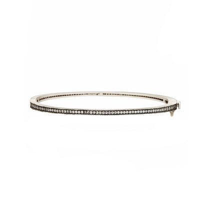 Signature Thin Pavé Hinge Bangle - The Weitzman Museum Store - 7 - 847384015924