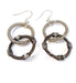 Silver and Slate Double Loop Piano Wire Earrings - The Weitzman Museum Store - ES22B