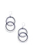 Silver, Black, and Clear Rings Earrings - The Weitzman Museum Store - L76H - E