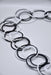 Silver, Black, and Clear Rings Necklace - The Weitzman Museum Store - L76H