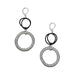 Silver & Black Large Loop Drop Piano Wire Earrings - The Weitzman Museum Store - 7 - 847384016583