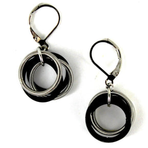 Silver & Black Loop Earrings - The Weitzman Museum Store - 270
