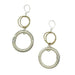 Silver & Bronze Large Loop Drop Piano Wire Earrings - The Weitzman Museum Store - L5E - E