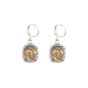 Silver Dangling Coin Earrings - The Weitzman Museum Store - E067 - VS/G - CLR