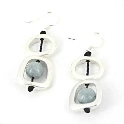 Silver Geo Earrings - The Weitzman Museum Store - 7 - 847384018132