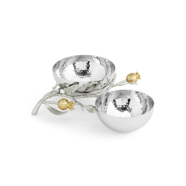 Silver & Gold Pomegranate Double Dish - The Weitzman Museum Store - 174107