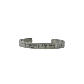 Silver Rhodium Blessing Bangle - The Weitzman Museum Store - 26J48