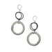 Silver & Slate Large Loop Drop Piano Wire Earrings - The Weitzman Museum Store - L5F - E