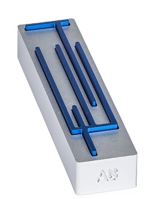 Silver/Blue Shaddai Mezuzah - The Weitzman Museum Store - 439432