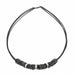 Slate Wire Necklace w/Slate Rings and Crystals - The Weitzman Museum Store - S151B