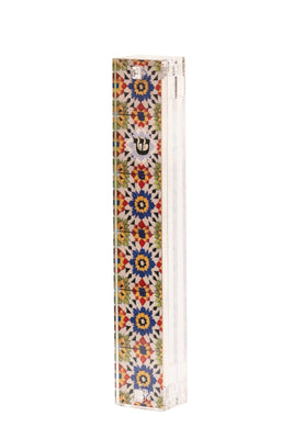 Small Acrylic Mezuzah in 4 Patterns - The Weitzman Museum Store - 806482