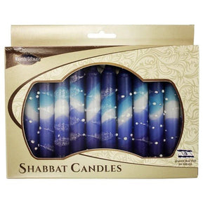 Snow Blue Shabbat Candles - The Weitzman Museum Store - 7 - 847384016175