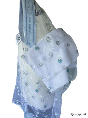 Soft Lavendar Flower on Organza - The Weitzman Museum Store - ADE-142