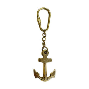 Solid Brass Anchor Keychain, 4" - The Weitzman Museum Store - 8375