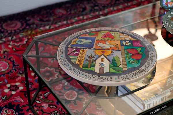 Solid Wood Lazy Susan in Multiple Designs - The Weitzman Museum Store - LZY020S-130