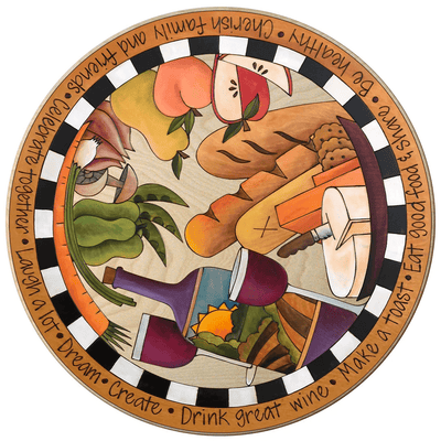 Solid Wood Lazy Susan in Multiple Designs - The Weitzman Museum Store - LZY020S-14