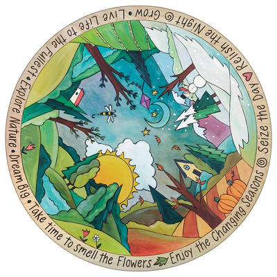 Solid Wood Lazy Susan in Multiple Designs - The Weitzman Museum Store - LZY020S-1