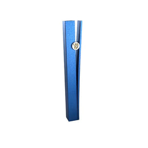 Split Aluminum Mezuzah Dark Blue - The Weitzman Museum Store - 447b