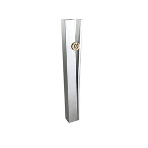 Split Aluminum Mezuzah (Silver) - The Weitzman Museum Store - 44710sil