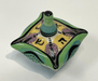 Square Folded Porcelain Dreidel from Israel - The Weitzman Museum Store - DRP-157