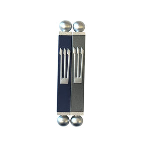Stainless Mezuzah in Grey or Blue - The Weitzman Museum Store - 783924