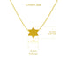 Star Am Yisrael Chai Necklace Gold Plated - The Weitzman Museum Store - STAR - 18GP