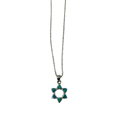 Star of David Opal Hearts Pendant - The Weitzman Museum Store - 8NP363