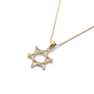 Star of David with Diamonds Necklace - The Weitzman Museum Store - 521076