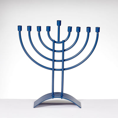 Steel Blue Menorah - The Weitzman Museum Store - mh - 14 - b