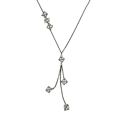 Sterling Falling Stars Necklace - The Weitzman Museum Store - C118STERLING