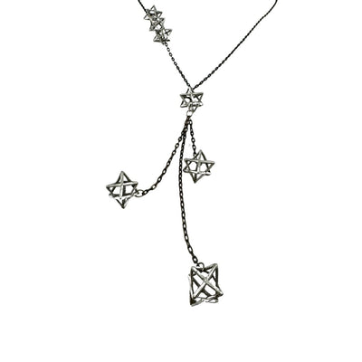 Sterling Falling Stars Necklace - The Weitzman Museum Store - C118STERLING