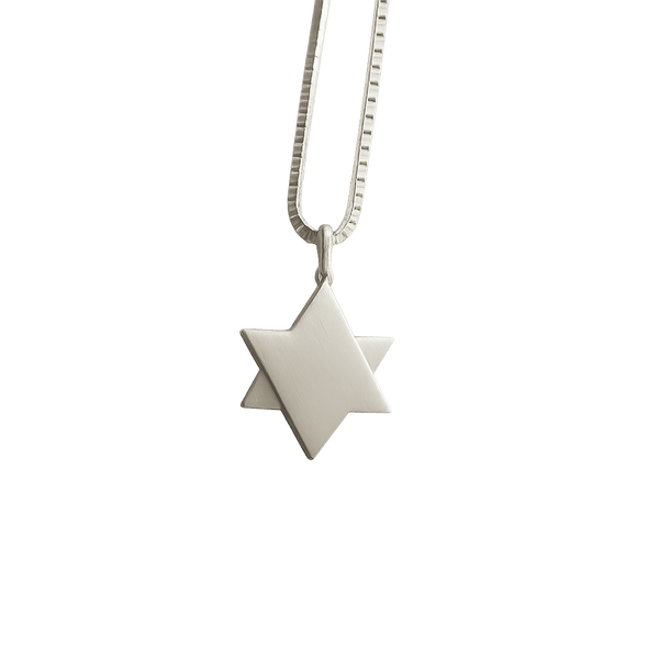 Sterling Minimalist Layered Star of David Necklace - The Weitzman Museum Store - 25