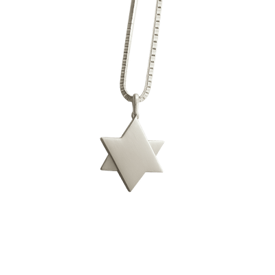 Sterling Minimalist Layered Star of David Necklace - The Weitzman Museum Store - 25