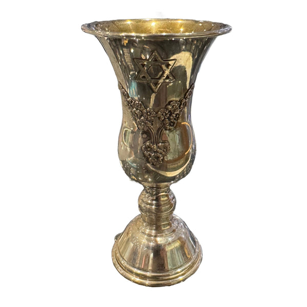 Sterling SIlver Flowers/Star of David Kiddush Cup - The Weitzman Museum Store - 
