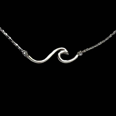Sterling Silver Wave Rider Necklace - The Weitzman Museum Store - N77N