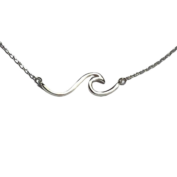Sterling Silver Wave Rider Necklace - The Weitzman Museum Store - N77N