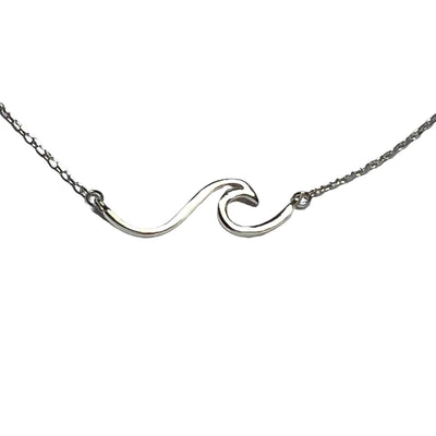 Sterling Silver Wave Rider Necklace - The Weitzman Museum Store - N77N