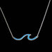Sterling SIlver Wave Rider Necklace with Lab Opal - The Weitzman Museum Store - N404N