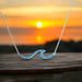 Sterling SIlver Wave Rider Necklace with Lab Opal - The Weitzman Museum Store - N404N