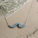 Sterling SIlver Wave Rider Necklace with Lab Opal - The Weitzman Museum Store - N404N