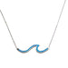 Sterling SIlver Wave Rider Necklace with Lab Opal - The Weitzman Museum Store - N404N