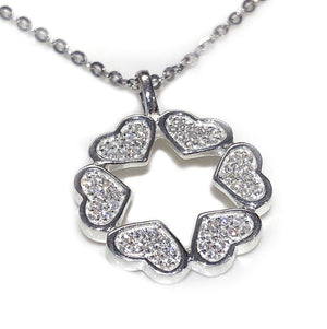 Star of David Heart Pendant Necklace in Sterling or Vermeil