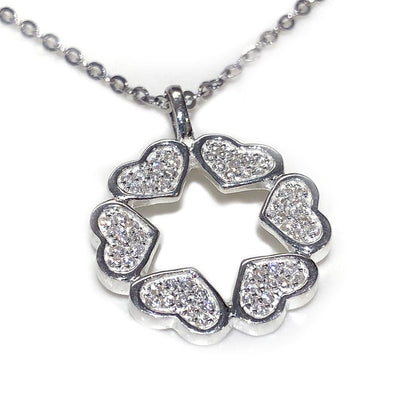 Sterling Star of David Heart Pendant Necklace - The Weitzman Museum Store - 7 - 847384007444