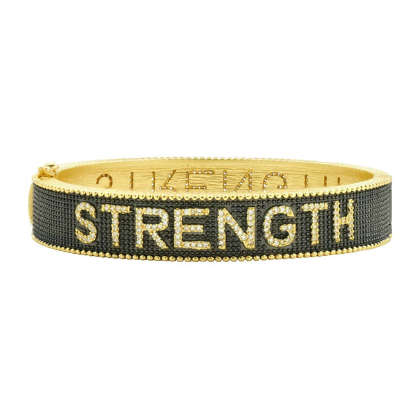 STRENGTH Gold Bangle - The Weitzman Museum Store - YRZB080211B - H